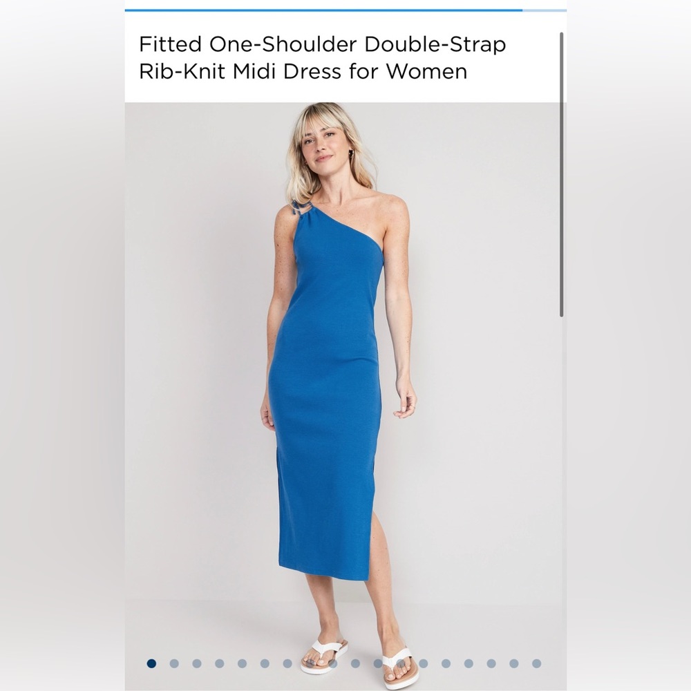 One shoulder royal blue dress